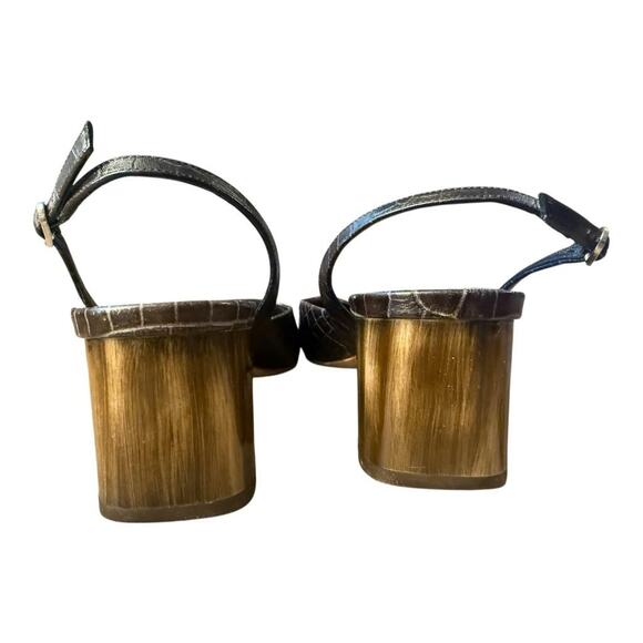 MM. LaFleur The Irene Slingback Heel Embossed Croc Women size 38.5 US 8 - Picture 5 of 8